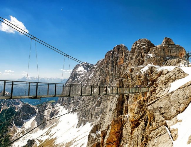 Hängebrücke am Dachstein Gletscher